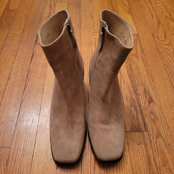 Patina 11 Suede Ankle Boots 41 VERO Square Toe Handmade Portland Leather - Picture 2 of 7